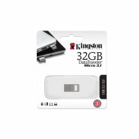 Флеш накопитель Kingston Micro DTMC3/32GB (Metall Tipe-A) 3.0/3.1