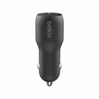 Автомобильное зарядное устройство Belkin Car Charger 24W Dual USB-A, USB-A - USB-C, 1m, black