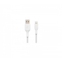 Кабеля, переходники, адаптары Belkin USB-A - Lightning, BRAIDED, 1m, white