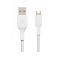 Кабеля, переходники, адаптары Belkin USB-A - Lightning, BRAIDED, 1m, white