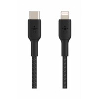 Кабеля, переходники, адаптары Belkin USB-С - Lightning, BRAIDED, 1m, black