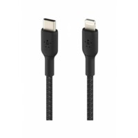 Кабеля, переходники, адаптары Belkin USB-С - Lightning, BRAIDED, 1m, black