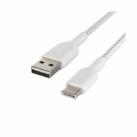 Кабеля, переходники, адаптары Belkin USB-A - USB-С, BRAIDED, 1m, white