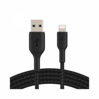 Кабеля, переходники, адаптары Belkin USB-A - Lightning, BRAIDED, 1m, black