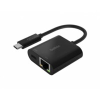 Адаптер Belkin USB-C - Ethernet 60W PD, black