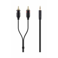 Кабеля, переходники, адаптары Belkin jack 3.5mm - M/RCA-Mx2, portable, 1m, black/gold