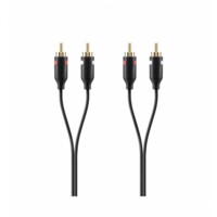 Кабеля, переходники, адаптары Belkin RCAx2 - RCAx2 (M/M) 1m, black