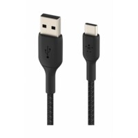 Кабеля, переходники, адаптары Belkin USB-A - USB-С, BRAIDED, 0.15m, black