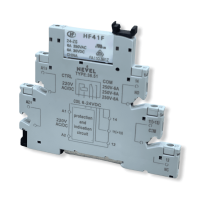 Реле промежуточное HF41F 6A 220V AC с розеткой