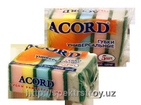 Губка для мытья посуды и уборки Аккорд, пач 5 шт-SPEKTR STROY INVEST