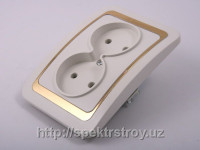 Розетки двойные внутренние, наружные-SPEKTR STROY INVEST