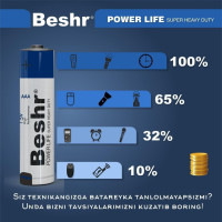 Батарейки BESHR POWERLIFE SUPER HEAVYDUTY  от "BESHR"