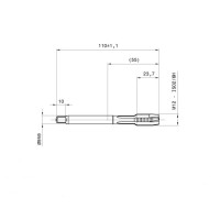 Метчик машинный М12, "GUHRING", сквозной, HSS-E, ISO2/6H, DIN376, Артикул №:5716