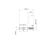 Концевая фреза Ø8,0 мм, "GUHRING", М42, z=4, Артикул №:3670