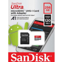 Карта памяти MicroSD SanDisk Ultra 256GB UHS-I