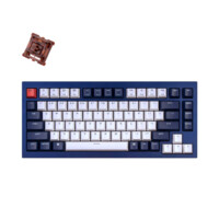 Клавиатура Keychron Q1 QMK Custom HotSwappable Gateron Phantom Brown Switch Full Assembled Navy Blue RGB with Knob