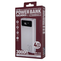 Внешний аккумулятор Remax Power Bank RPP-112 30000mAh 4USB, White