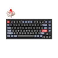 Клавиатура Keychron Q1 QMK Custom HotSwappable Gateron Phantom Red Switch Full Assembled Carbon Black RGB  with Knob Russian Layout