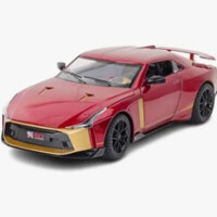 Nissan GT R50 qizil o'yinchoq mashina modeli