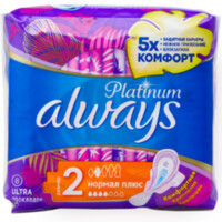 Женские гигиенические прокладки ALWAYS Ultra Pads Platinum Collection Normal Plus, 8/10 шт