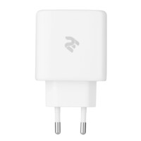 Сетевое зарядное устройство 2E Wall Charger USB-C PD3.0, USB-A QC3.0, Max 30W, white