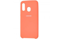 Чехол Silicone cover для Samsung Galaxy A40s, пудровый