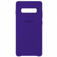 Чехол Silicone cover для Samsung Galaxy S10 Plus, сливовый