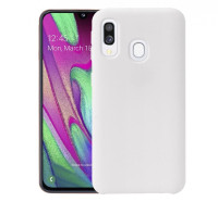 Чехол Silicone cover для Samsung Galaxy A40, белый