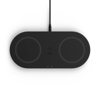 Беспроводное зарядное устройство Belkin Dual Pad Wireless Charging Qi, 2x 10W (WIZ002VFBK)