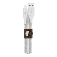 Кабель Belkin DuraTek Plus Lightning to USB-A Cable with Strap 1,2м White, Black (F8J236bt04)