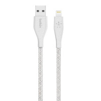 Кабель Belkin DuraTek Plus Lightning to USB-A Cable with Strap 1,2м White, Black (F8J236bt04)