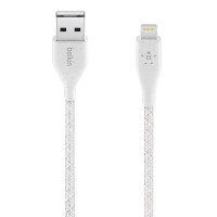 Кабель Belkin DuraTek Plus Lightning to USB-A Cable with Strap 1,2м White, Black (F8J236bt04)