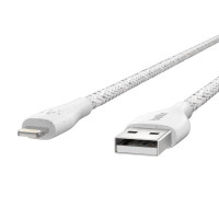 Кабель Belkin DuraTek Plus Lightning to USB-A Cable with Strap 1,2м White, Black (F8J236bt04)