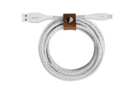 Кабель Belkin DuraTek Plus Lightning to USB-A Cable with Strap 1,2м White, Black (F8J236bt04)