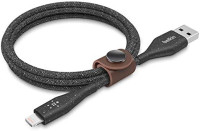 Кабель Belkin DuraTek Plus Lightning to USB-A Cable with Strap 1,2м White, Black (F8J236bt04)