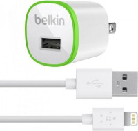 Зарядное устройство Belkin Home Charger USB 1A, Lightning 1.2m, white (F8J025vf04-WHT)-ASAXIY UZ