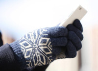 Перчатки для сенсорных экранов Xiaomi FO Touch Wool Gloves (Blue)