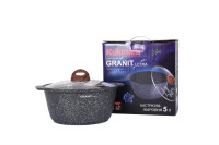 Кастрюля-жаровня Kukmara 5л линия "Granit ultra" (Original, Blue)