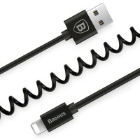 Кабель Lightning Baseus Elastic Data Cable 1M Black-ASAXIY UZ