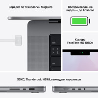 Ноутбук Apple MacBook Pro 14 32GB/1TB Late 2021 (Gray) (процессор M1 Max)