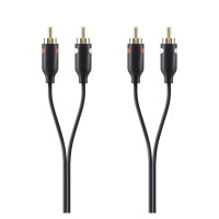 Кабель Belkin AUDIO 2xRCA2xRCA M/M 2m Black, Gold (F3Y098BT2M)