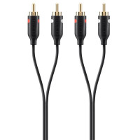 Кабель Belkin AUDIO 2xRCA2xRCA M/M 1m Black, Gold (F3Y098bf1M)