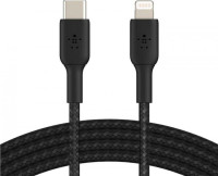 Кабель Belkin USB-С - Lightning Braided 1 м Black (CAA004BT1MBK)