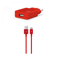 Зарядное устройство Ttec SmartCharger USB с кабелем Type-C (1м) Red