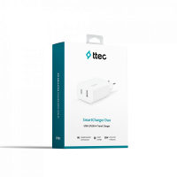 Зарядное устройство Ttec SmartCharger Duo PD USB/Type-C 32W White