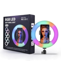 Кольцевая лампа 20 см RGB MJ20 (без штатива)