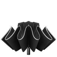 Зонт c фонариком Xiaomi KongGu Reverse Ten Bone Automatic Lighting Umbrella Black