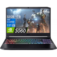 Ноутбук Acer Nitro 5 AN515-57-919C. Core I9-11900H DDR4 16Gb. SSD 512 GB. RTX3060 6GB. 15.6" IPS. Black