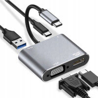 USB-C-VGA+USB+PD+HDTV 4in1 Adapteri