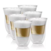 Набор стаканов для кофе DeLonghi DLSC301 SET 6 Glasses Cappuccino 190ml